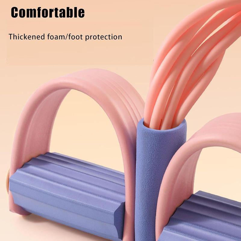 21 Fitness Resistance Bands-6 Tube Pedal Ankle Puller, Pedal Ankle Puller Resistance Bands, Pedal Resistance Band with Handle, Suitable for Men and Women Fitness Training Aid