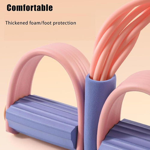 21 Fitness Resistance Bands-6 Tube Pedal Ankle Puller, Pedal Ankle Puller Resistance Bands, Pedal Resistance Band with Handle, Suitable for Men and Women Fitness Training Aid