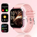 1.83-Inch Full Touch Screen Smartwatch | Message Reminders, Call Answering, Pedometer, Health Monitoring, Compatible with Iphone/Android, Alloy Case, Silicone Strap, Ideal Gift for Birthdays and Holidays.