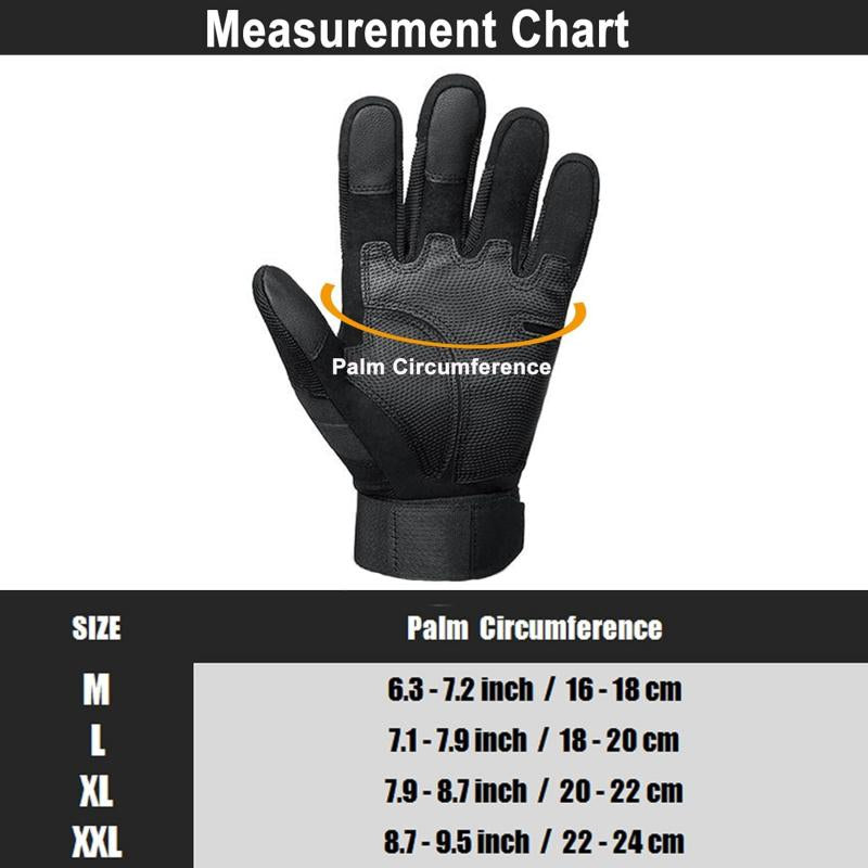 Hard Knuckle Touchscreen Tactical Gloves for Men - Premium Black Airsoft/Motorcycle Riding Gloves with Enhanced Finger Protection & Secure Grip - Best Value Bundle for Outdoor Sports