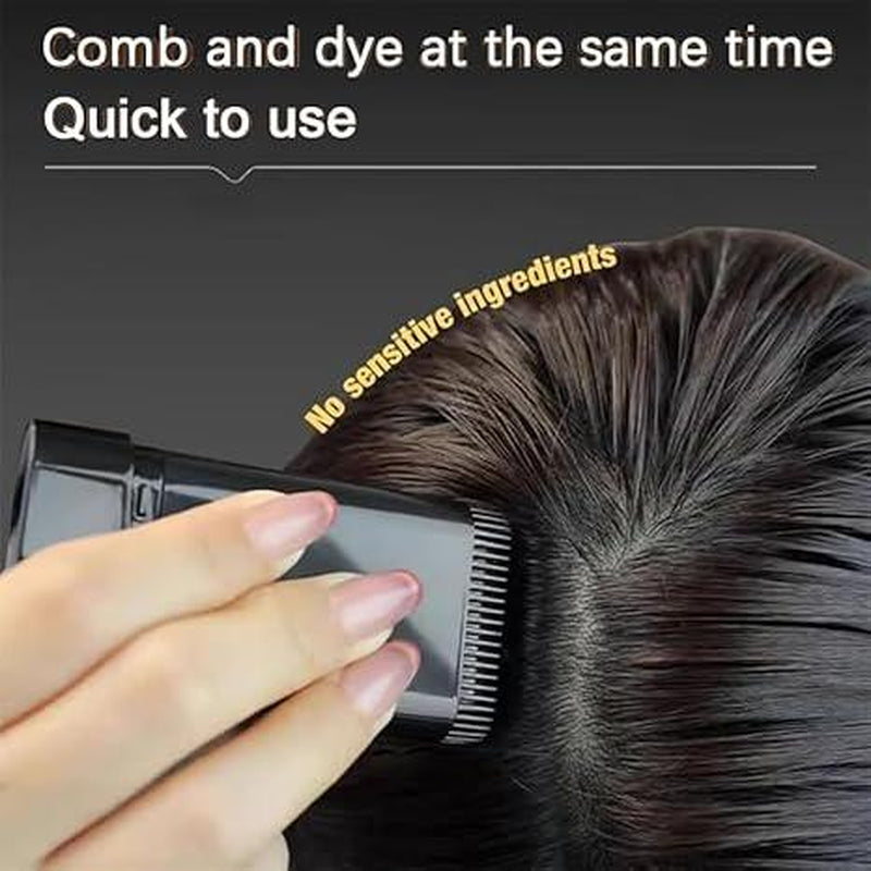 【Newyearpicks】Safe and Convenient Comb Hair Dye Stick, White Hair Cover Stick, 2-In-1 Convenient Instant Dyeing, Waterproof and Sweat Proof, Quick Root Dressing