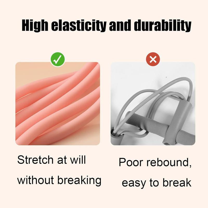 21 Fitness Resistance Bands-6 Tube Pedal Ankle Puller, Pedal Ankle Puller Resistance Bands, Pedal Resistance Band with Handle, Suitable for Men and Women Fitness Training Aid