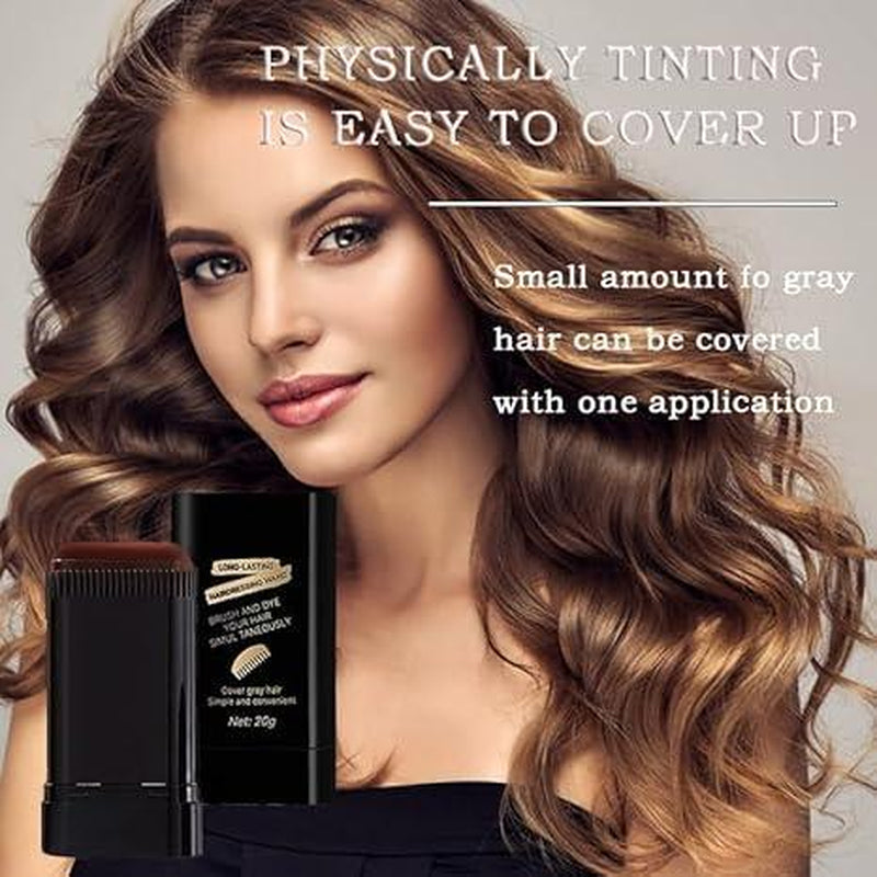 【Newyearpicks】Safe and Convenient Comb Hair Dye Stick, White Hair Cover Stick, 2-In-1 Convenient Instant Dyeing, Waterproof and Sweat Proof, Quick Root Dressing