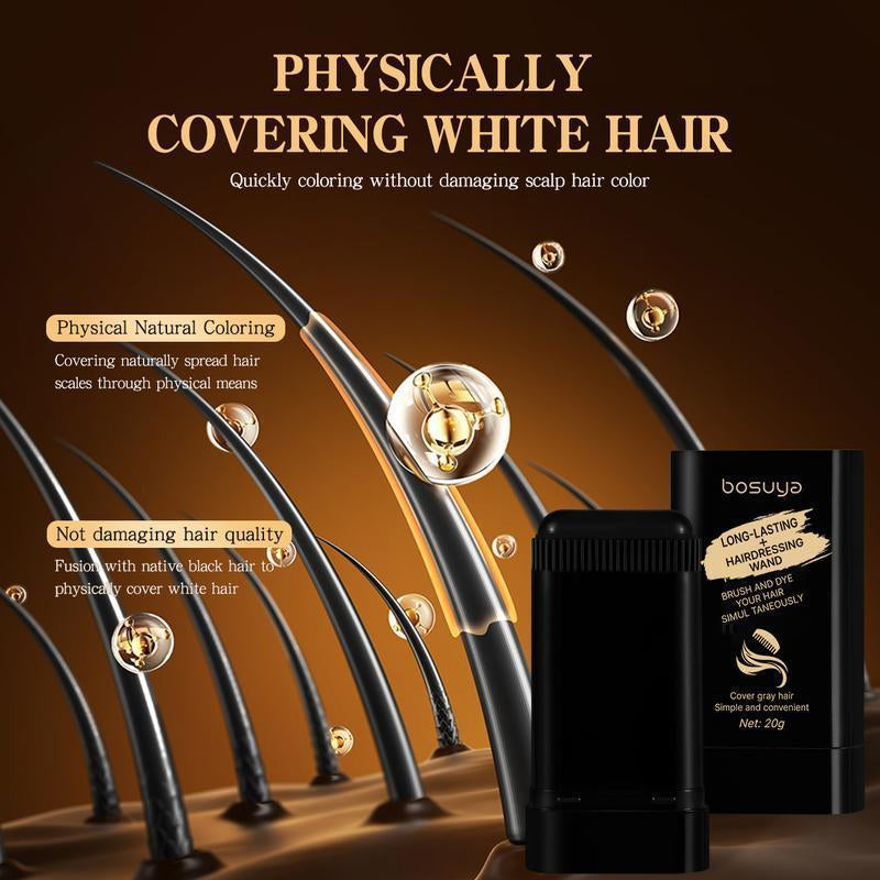 【Newyearpicks】Safe and Convenient Comb Hair Dye Stick, White Hair Cover Stick, 2-In-1 Convenient Instant Dyeing, Waterproof and Sweat Proof, Quick Root Dressing