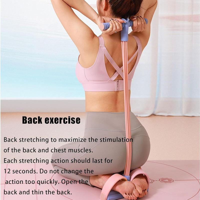 21 Fitness Resistance Bands-6 Tube Pedal Ankle Puller, Pedal Ankle Puller Resistance Bands, Pedal Resistance Band with Handle, Suitable for Men and Women Fitness Training Aid