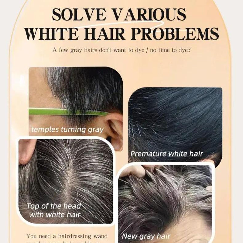 【Newyearpicks】Safe and Convenient Comb Hair Dye Stick, White Hair Cover Stick, 2-In-1 Convenient Instant Dyeing, Waterproof and Sweat Proof, Quick Root Dressing