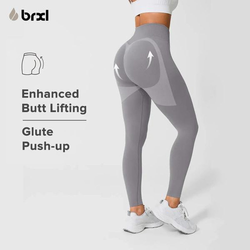 BRXL Scrunch Butt Lifting Tummy Control High Waist Workout Leggings for Women Seamless Compression Gym Yoga Pants 4 Way Stretch Squat Proof Non See through Moisture Wicking for Training Running-2